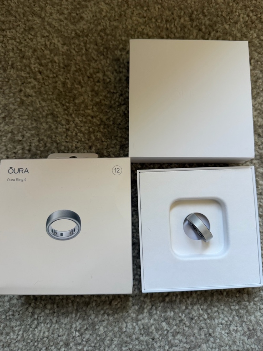 Oura Ring 4 Smart Ring - Silver (men’s Size 12)